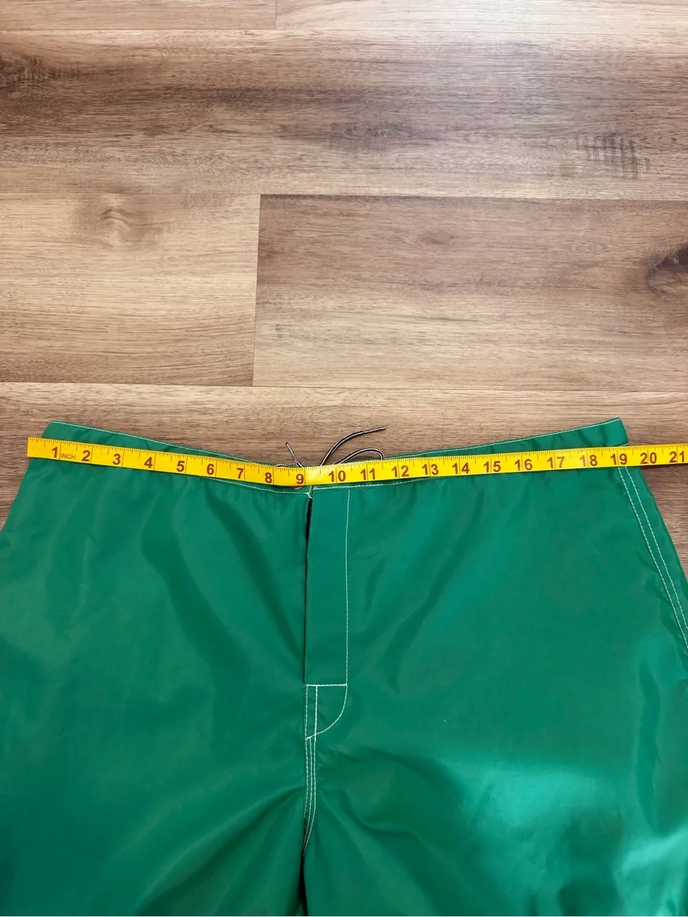 Vintage Birdwell Beach Britches Green Surf Board Shorts Made in USA 40